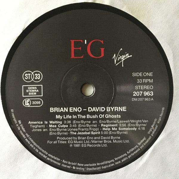 Eno, Brian & David Byrne - My Life In The Bush Of Ghosts