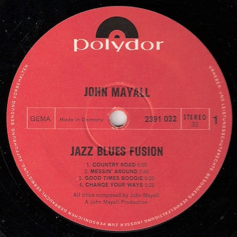 Mayall, John  ‎– Jazz Blues Fusion