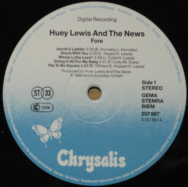 Huey Lewis and The outlet News Fore- Vinyl