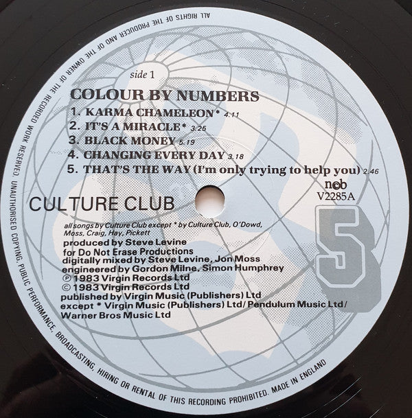 Culture Club ‎– Colour By Numbers