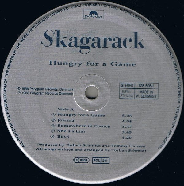 Skagarack - Hungry For A Game