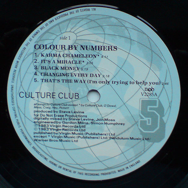 Culture Club ‎– Colour By Numbers