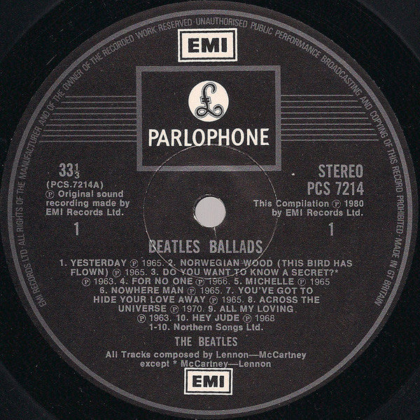 Beatles - ‎The Beatles Ballads