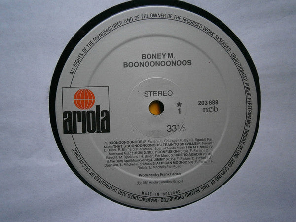 Boney M  ‎–  Boonoonoonoos