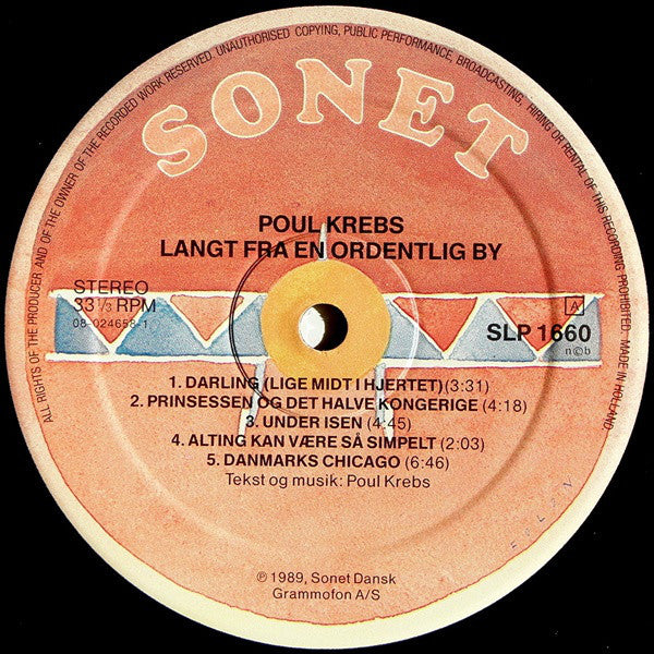 Krebs,  Poul  ‎– Langt Fra En Ordentlig By