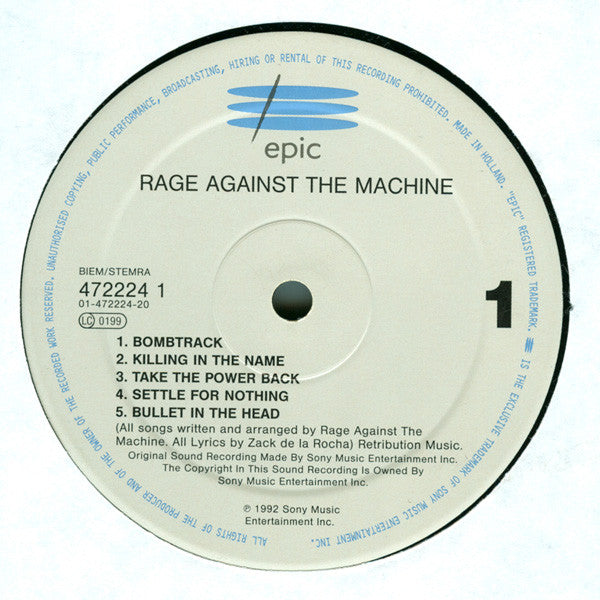 Rage Against The Machine - Rage Against The Machine