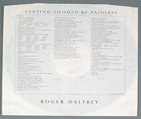 Daltrey, Roger  ‎– Parting Should Be Painless