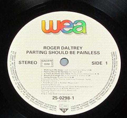 Daltrey, Roger  ‎– Parting Should Be Painless