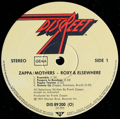 Zappa Mothers ‎– Roxy & Elsewhere