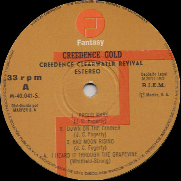 Creedence outlets gold vynal record